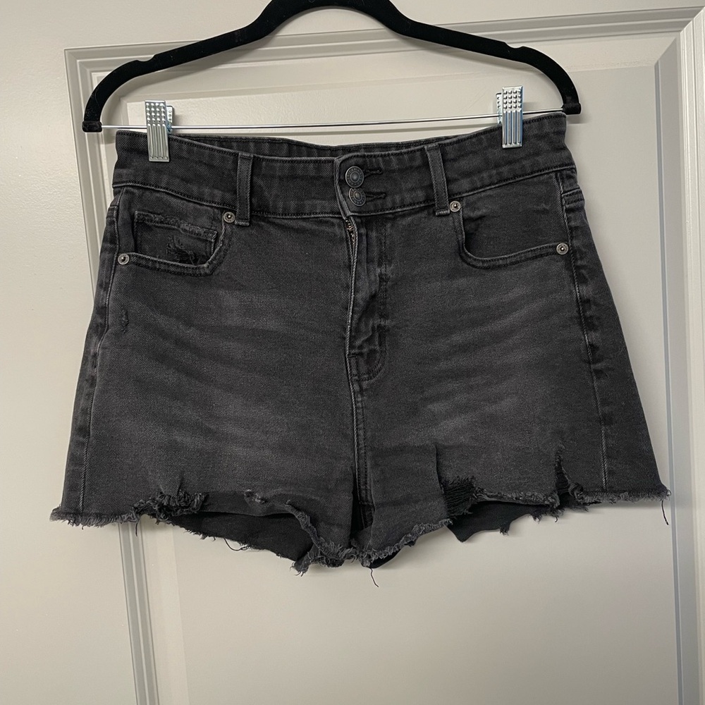 American Eagle Outfitters Black 90s High Rise Jean Shorts